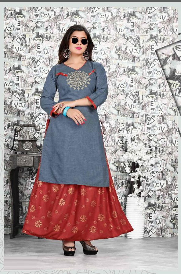 Beauty Queen Bestie Rayon Ethnic Wear Rayon Kurti With Bottom Collection